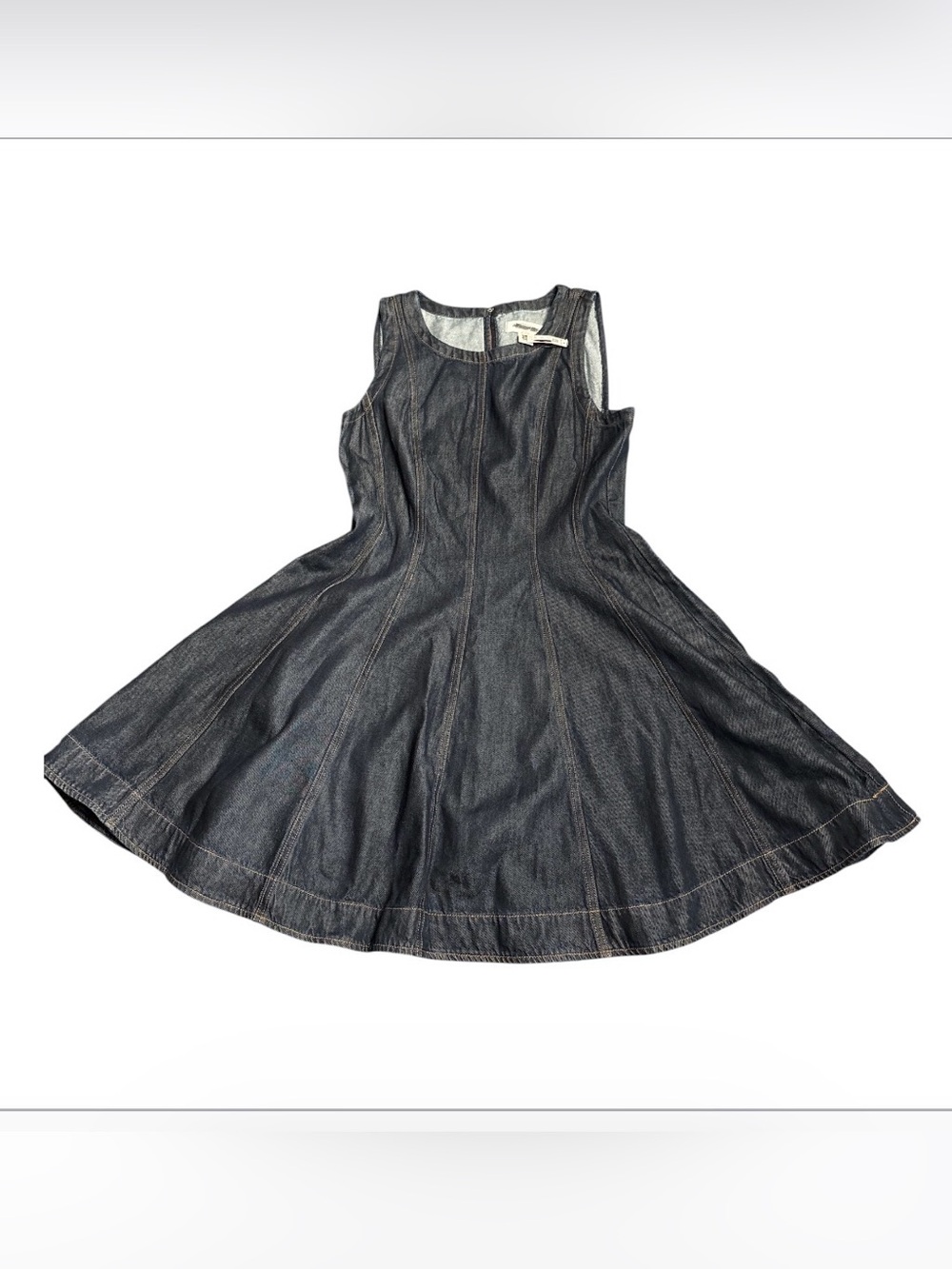 Madewell Airy Denim Circle Mini Dress in Rinse Wash NZ106 Size M NWT - Picture 5 of 9